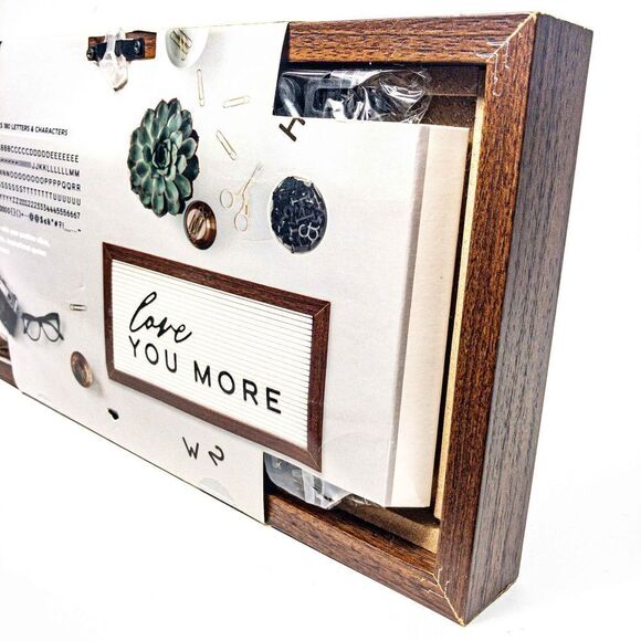 New Letterboard 14”x7”x1.5” 180 Characters Black on White by New View - Picture 5 of 9